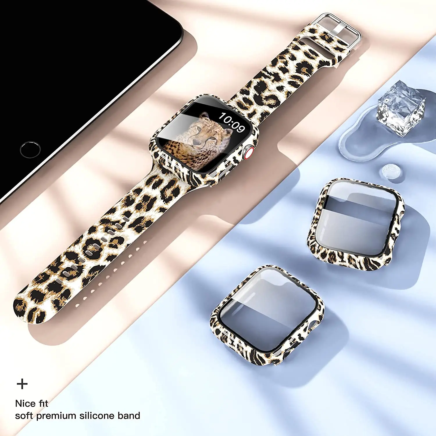 Glass+Case for Apple Watch 44mm 40mm 42mm 38mm,Full Cover Hard PC Bumper Protective Frame for iWatch Series SE/6/5/4/3/2/1