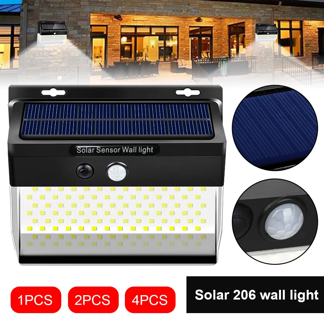 

Garden Lamp Solar Waterproof Street Garland Light Solar Lamp PIR Motion Sensor Sunlight Security Solar Battery Lantern