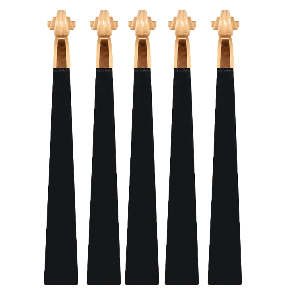 

5 Pieces DIY Violin Neck Plastic Handmade Violin Headstock Violin Parts Black& Cream Color