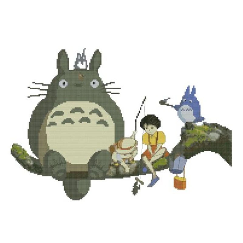 

Набор для вышивки крестиком с милым мультяшным Тоторо 11CT Чино вышивка ручной работы посылка