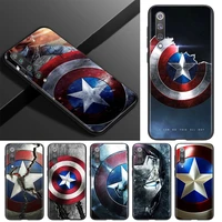 avengers shield marvel silicone for xiaomi mi 11i 11 10t 10i 9t 9 note 10 ultra lite pro 5g se black soft tpu phone case