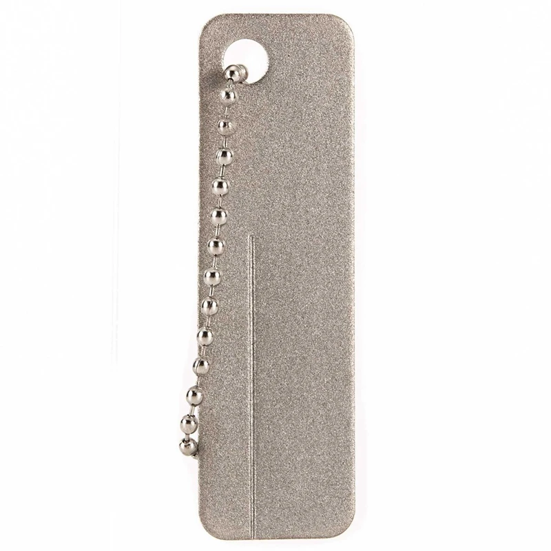 Карманный алмазный камень точилка брелок Рыбный крючок пилка для ногтей