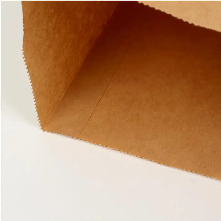 100 шт. Коричневый и белый цвет крафт-бумаги Бумага хлебный мешок Еда печенье