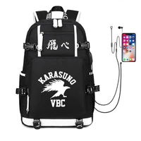 anime haikyuu haikiyu karasuno backpack oxford student schoolbag unisex travel bags fashion travel laptop shoulders bag