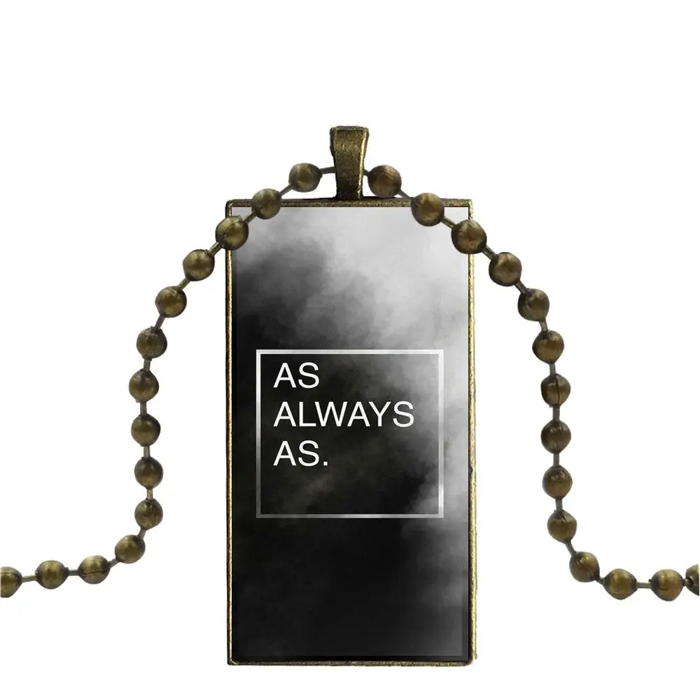 Jewelry With Steel Plated Glass Cabochon Choker Long Pendant Rectangle custom name necklace For Unisex Gift He S Mine | Украшения и