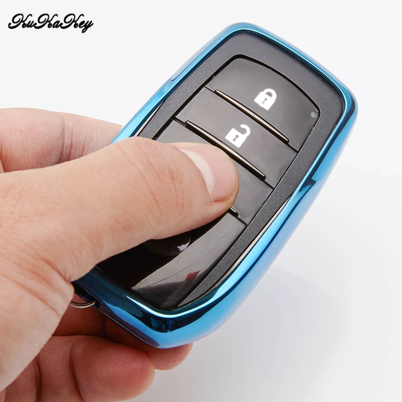 KUKAKEY чехол для ключей автомобиля Toyota Corolla C HR RAV4 Crown Camry Highlander Yaris Prado Prius Avensis Auris c hr