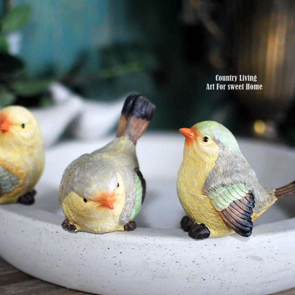 

Garden Decoration Simulation Bird Resin Retro Cute Animal Ornaments Home Garden Balcony Landscaping Room Decoration Accessories