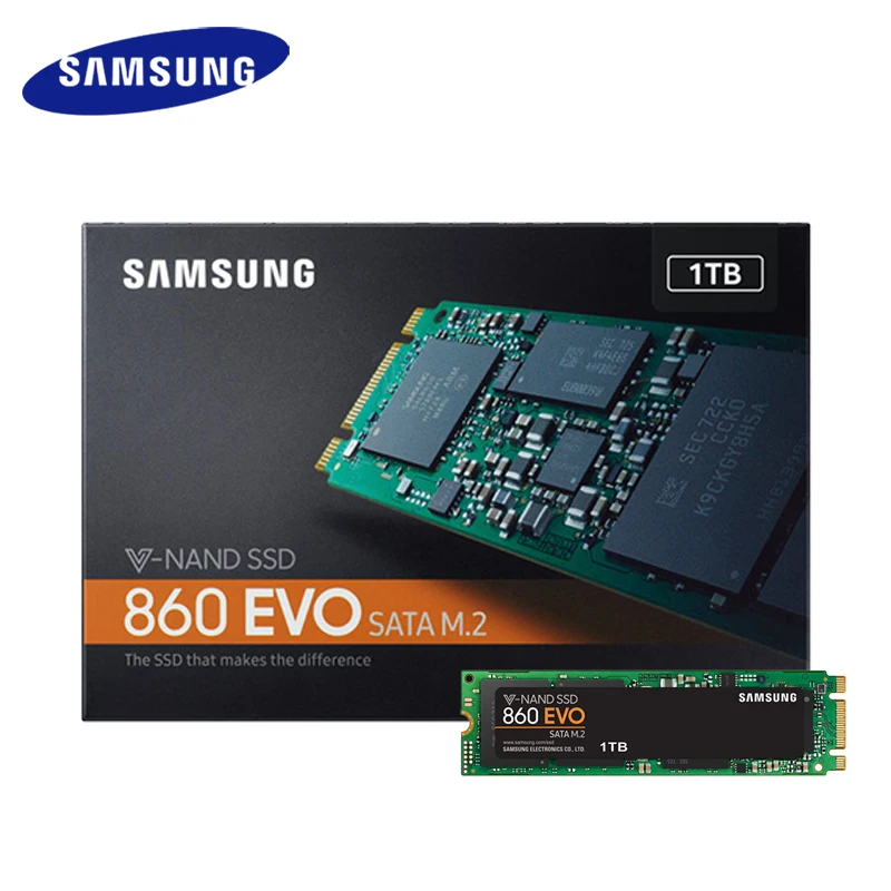 SAMSUNG SSD 860 EVO M.2 2280 SATA 250 ГБ 500 1 ТБ Внутренний твердотельный жесткий диск HDD M2 ноутбук