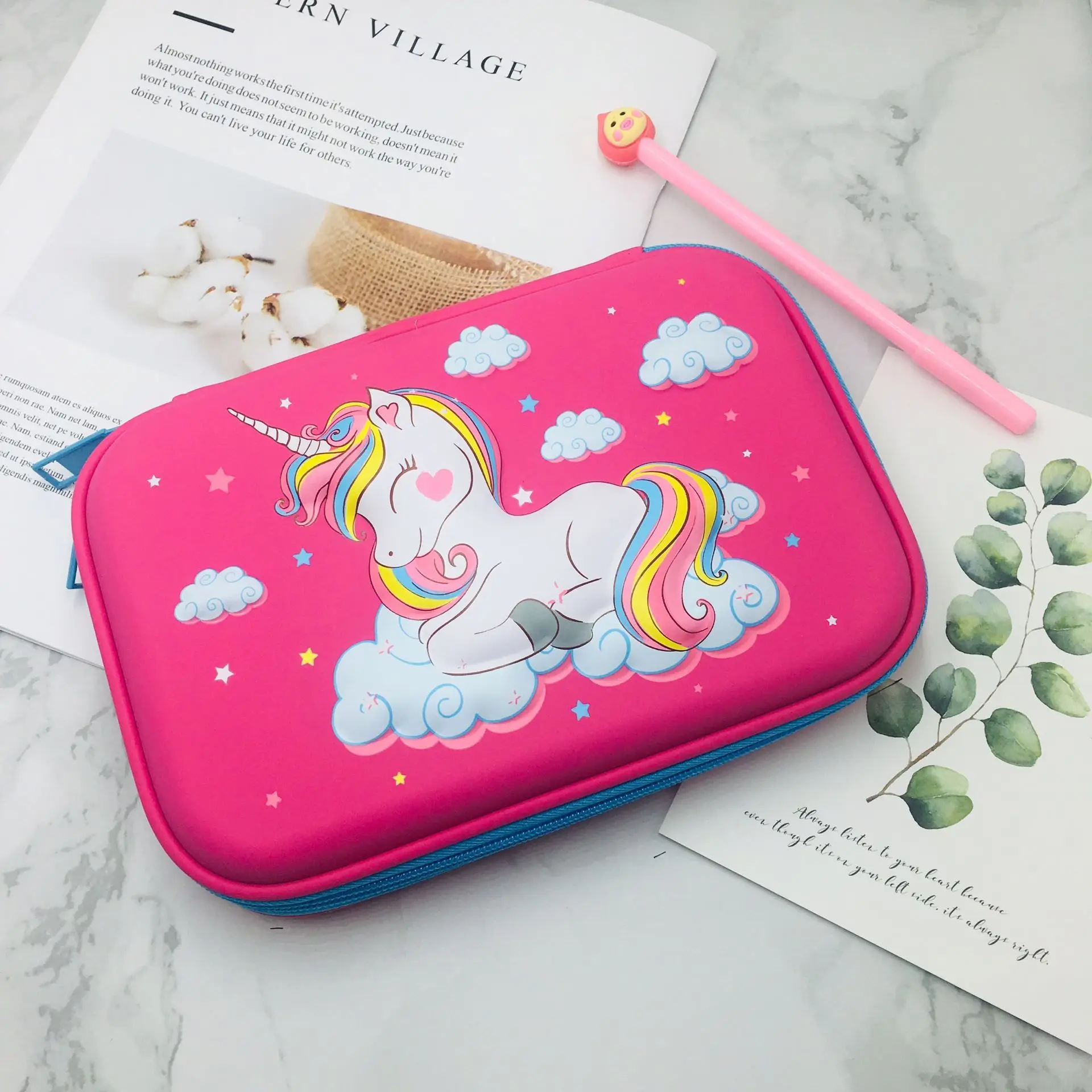 Креативные все новый дизайн бренда Единорог EVA рельефный Жесткий Чехол Футляр