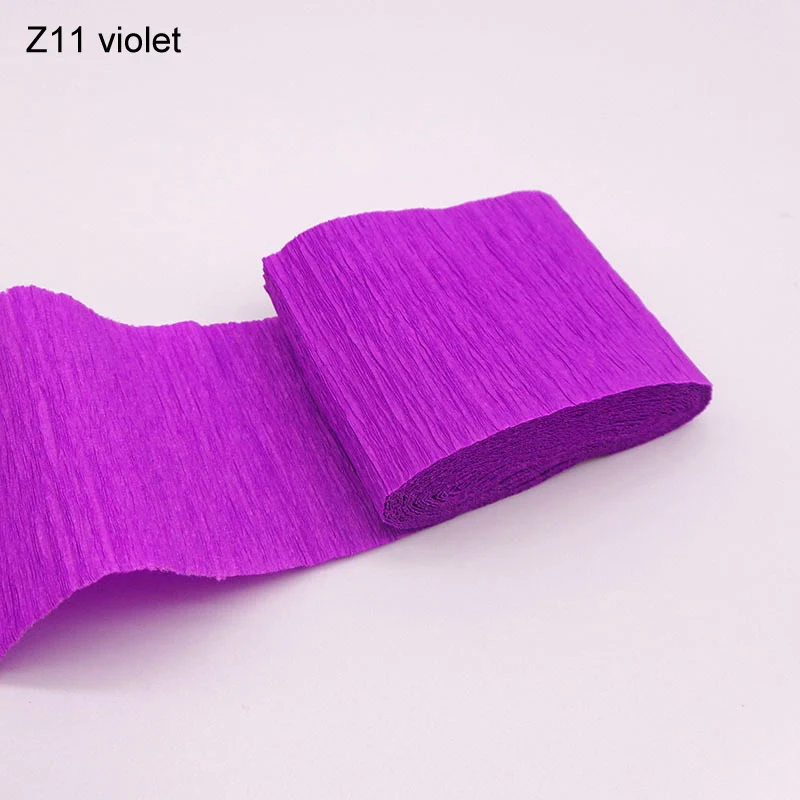 Z11 violet Декорации 5 см x 250 см баннеры конфетти растяжки DIY Бумажная гирлянда крепированная бумага Свадьба День Рождения Вечеринка фотографии фоны - Цвет: Z11 violet