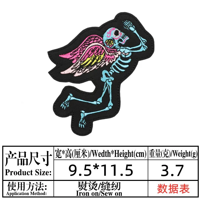 

14pcs Halloween clothes For iron Patch bat demon pumpkin head ghost claw spider web embroidery ironing Patch DIY Applique Decor