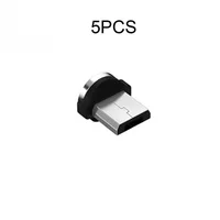 2/5 шт. Круглый Магнитный кабель, штекер типа C Micro USB C, адаптер для быстрой зарядки телефона, магнитный штекер для зарядного устройства