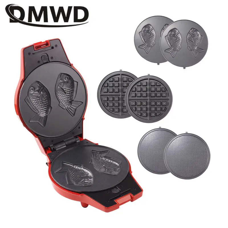 

Вафельница DMWD, 3 сменные сковороды, красная, белая, розовая