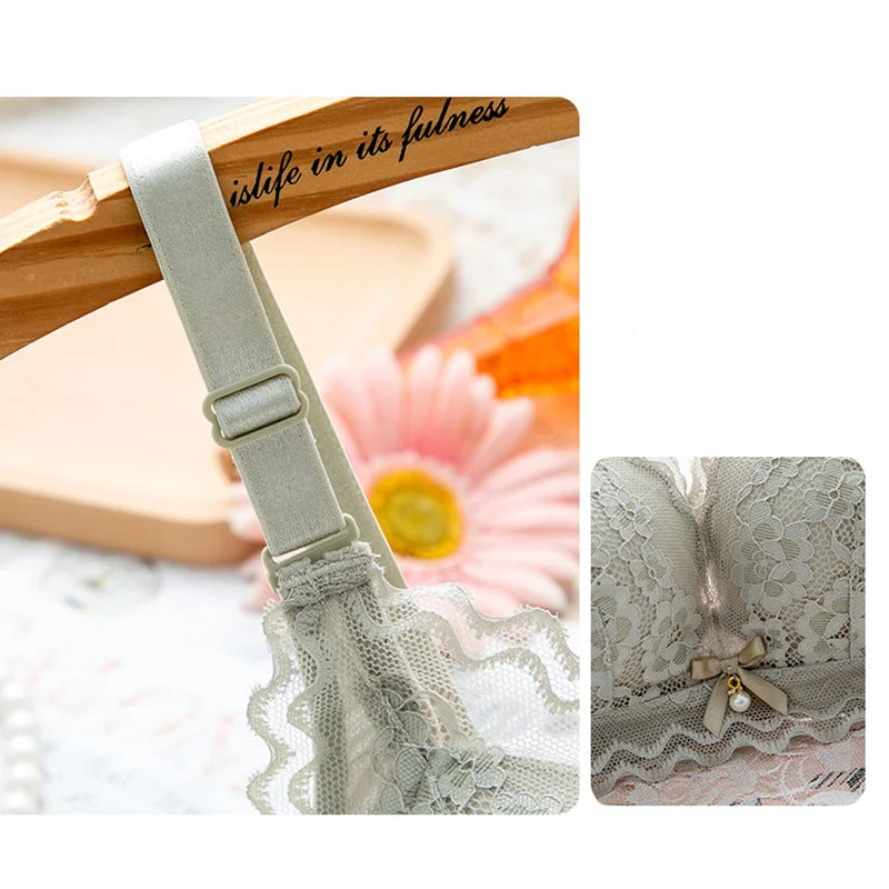 

Sexy Lace Bras For Women Push Up Bra Plus Size Exquisite Pendant Cotton Bralette