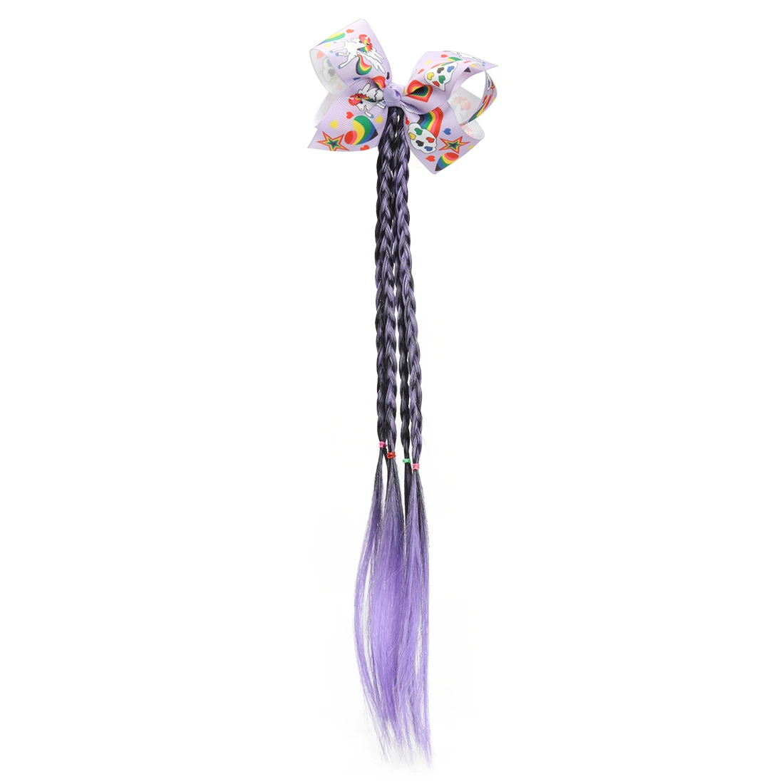 unicorn bow-4 1 шт., парик, эластичная лента для волос, аксессуары для волос для девочек, галстук для волос, цветная крученая тесьма, веревка, колокольчик, дизайнерская Детская повязка на голову, головной убор - Цвет: unicorn bow-4