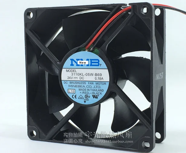 

for NMB-MAT 3110KL-05W-B69 L01 DC 24V 0.18A 3-Wire 80X80X25mm Server Cooling Fan