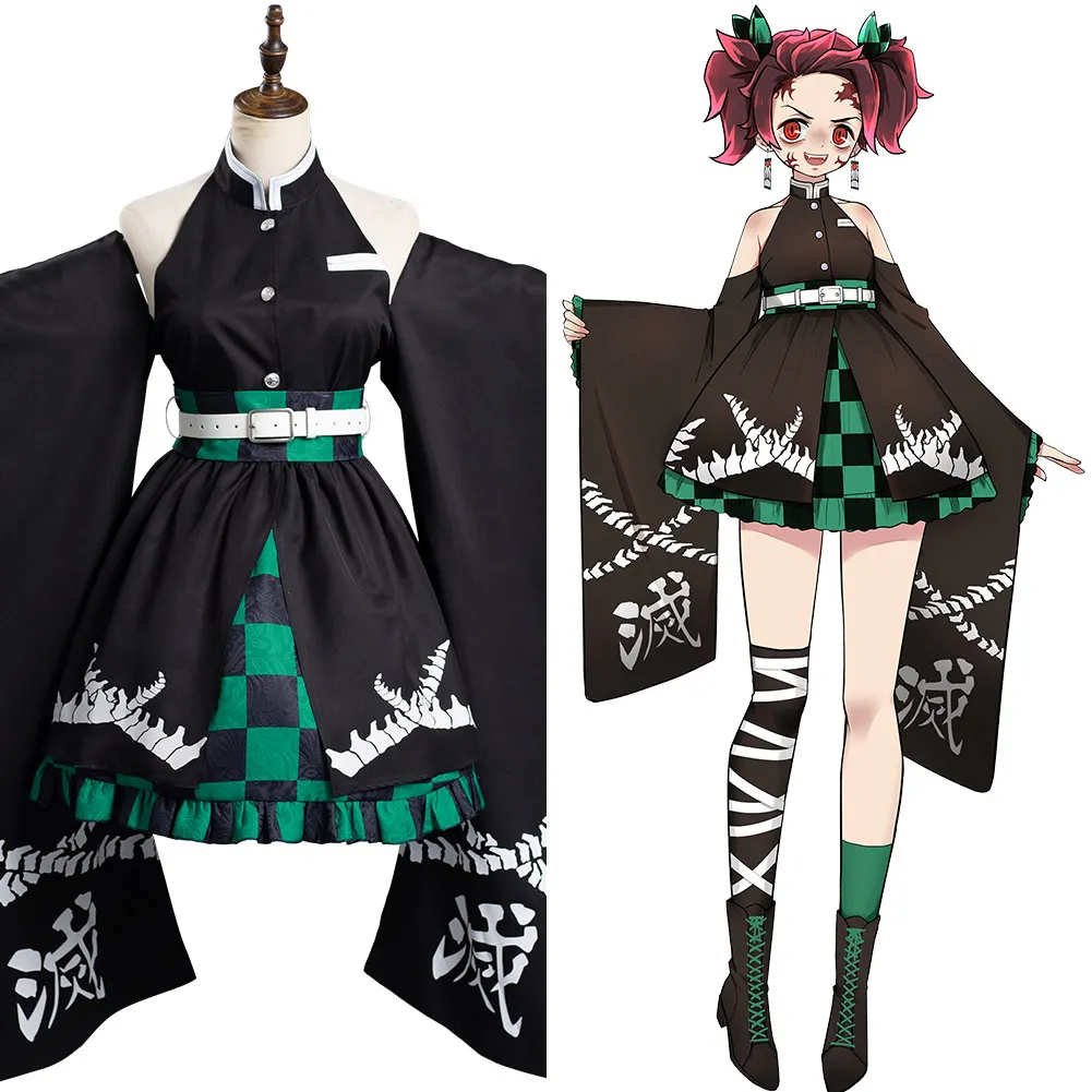 

Костюм-кимоно для косплея из аниме «рассекающий демонов», карнавальный костюм на Хэллоуин, с новым дизайном