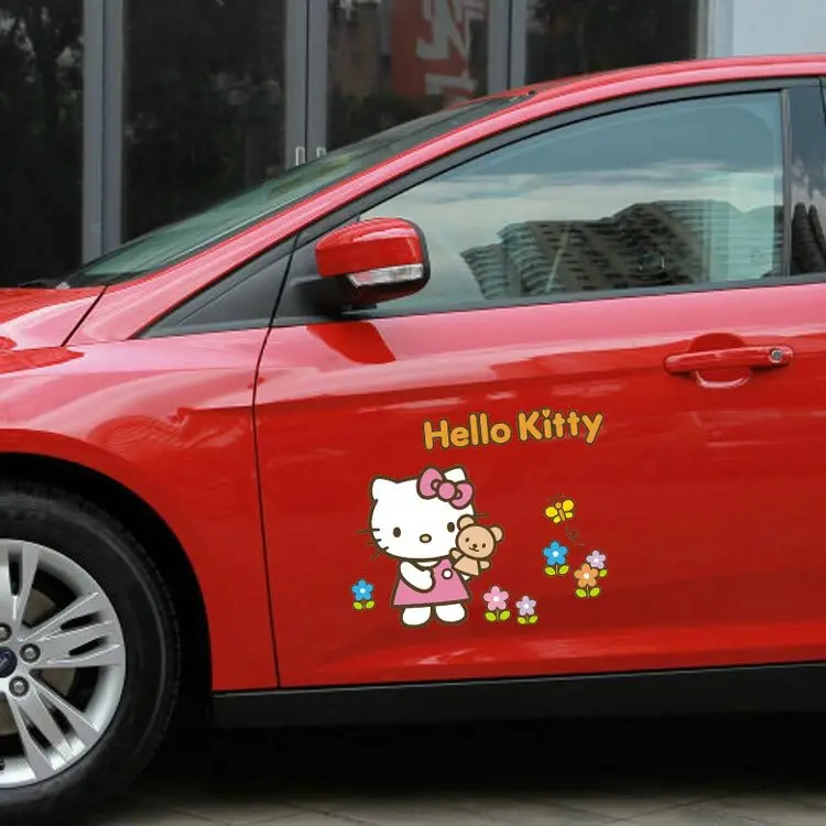 Автомобильные наклейки 31 см * 28 кошка принцесса медведь цветок пчела мультяшные