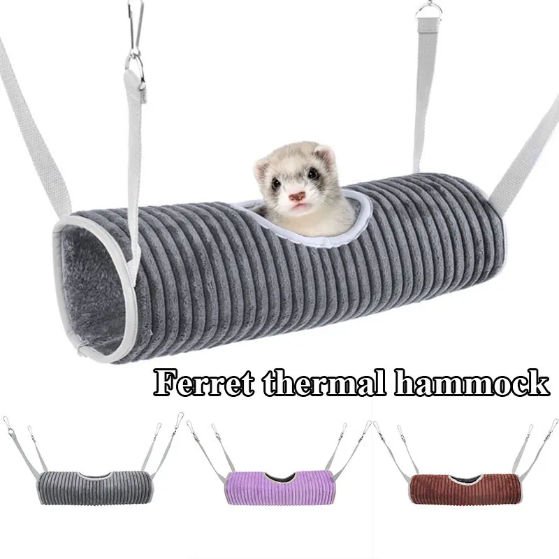 

Ferret Hammock Ferret Tunnel Nest Cylinder Small Pet Hammock Durable Functional Warmth Soft Skin-friendly Beautiful Pet Supplies