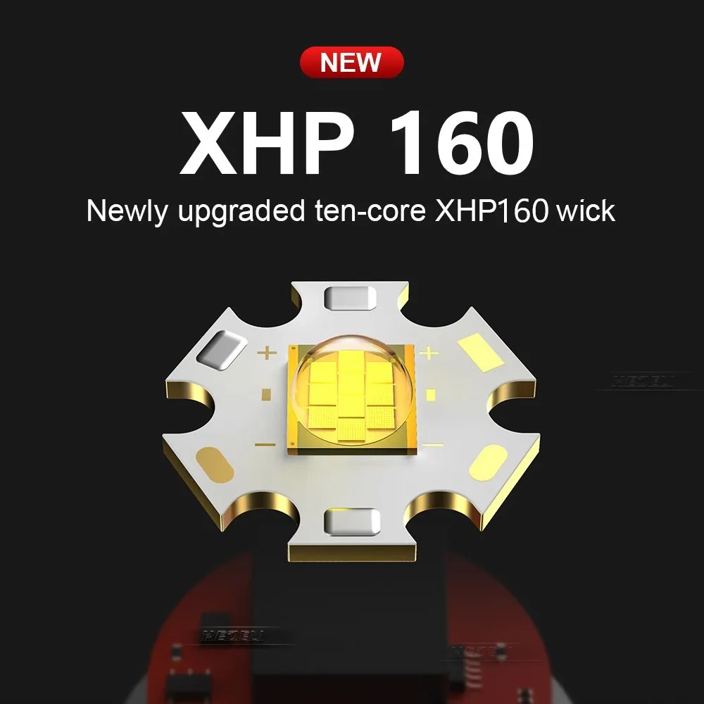 Самый мощный XHP160 светодиодный фонарь 18650 Перезаряжаемый usb XHP90 тактический