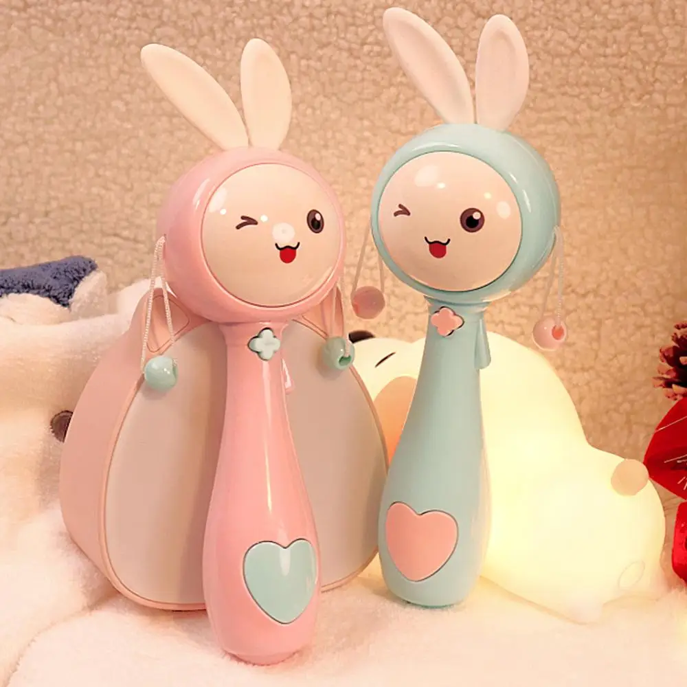

Baby Bunny Music Teether Rattle Toy for Child Early Education Mobile Cot Kid Bed Bell Newborn Stroller Crib Infant Pacifier Weep