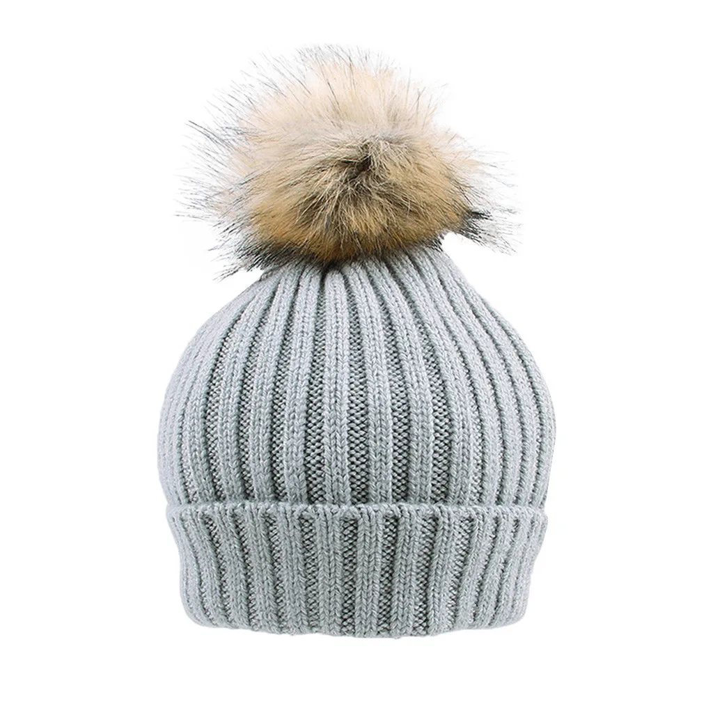 Вязаная вязаная шерстяная шапка для новорожденных мальчиков и девочек шапочка с