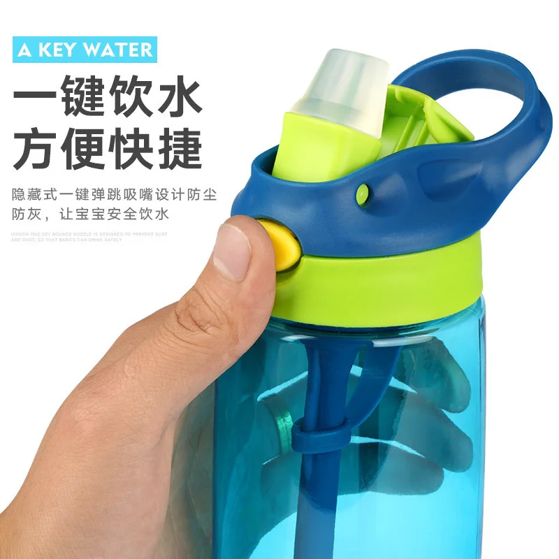 480 мл креативные Мультяшные детские чашки для кормления с соломинкой герметичные