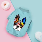 Одежда для собак, хлопковая спортивная одежда с мультяшным принтом, одежда для чихуахуа, мопса, одежда для собак, одежда для французского бульдога, щенка