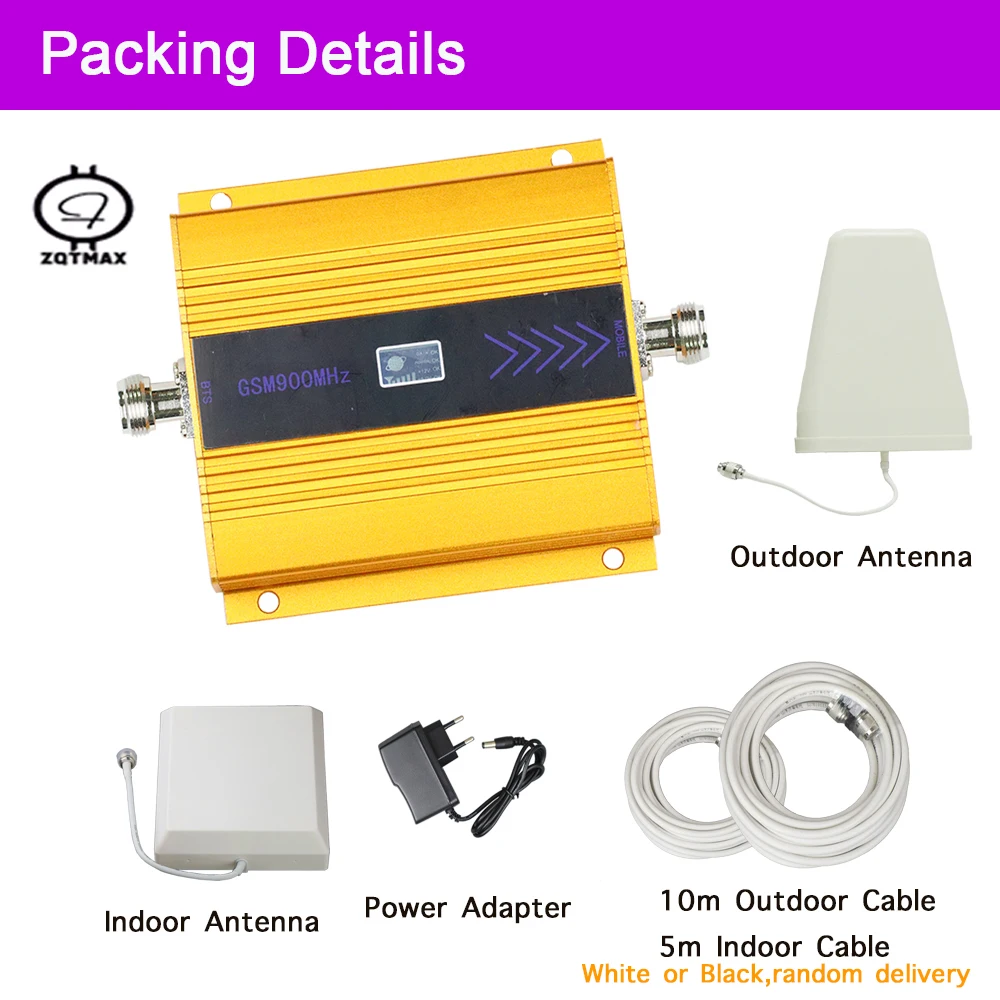ZQTMAX Усилитель сигнала GSM мобильного телефона усилитель сигнала gsm900 ретранслятор с набором логарифмической антенны.