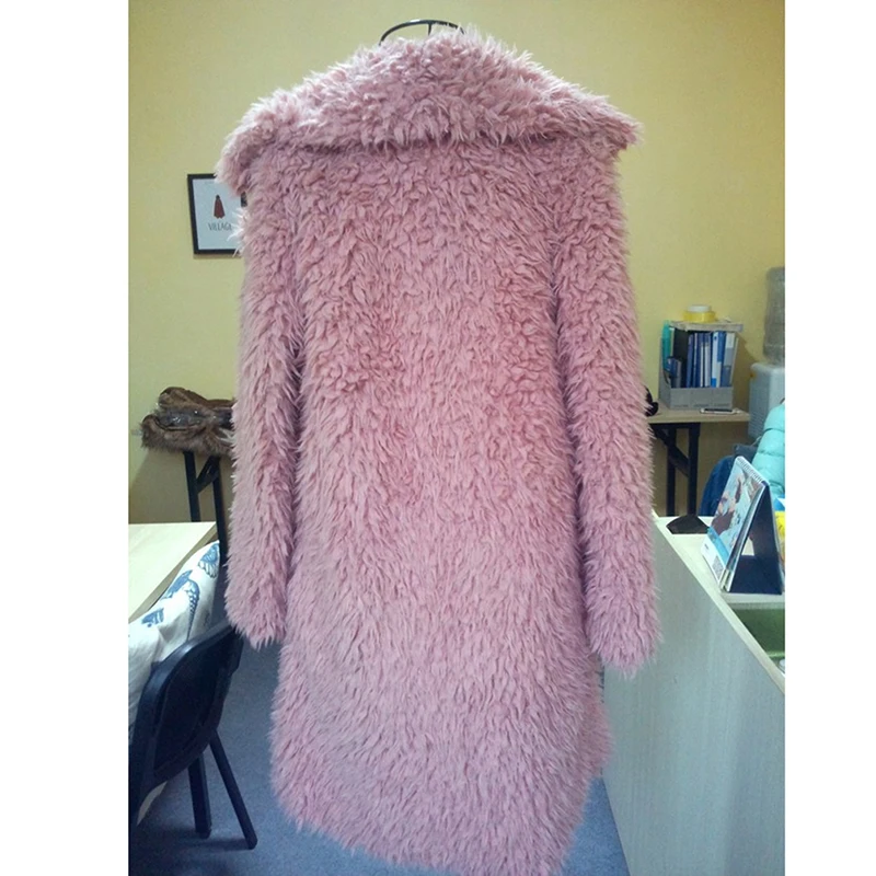 Long Wool Coat Women Coat Outerwear Winter Clothing Fashion Warm Woolen Blends Female Elegant Solid Outerwear Fashion