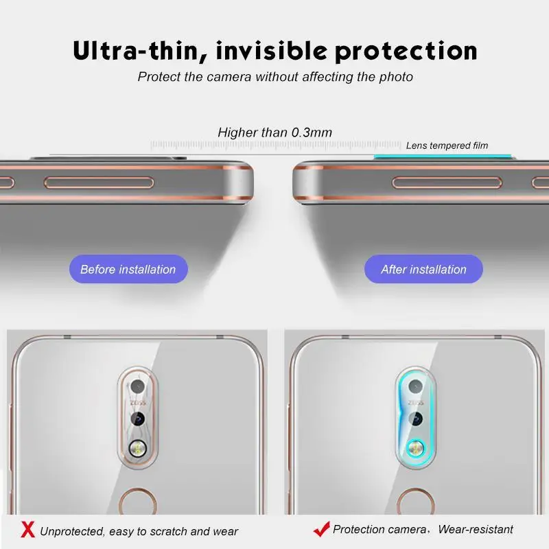 HD Задняя камера протектор объектива Стекло для Nokia 4 2X7 7Plus закаленное стекло 6