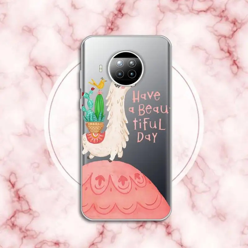 

Lovely Lama Llama Alpacas Phone Case Transparent for Xiaomi Redmi note 10 t 8 9 pro lite 11