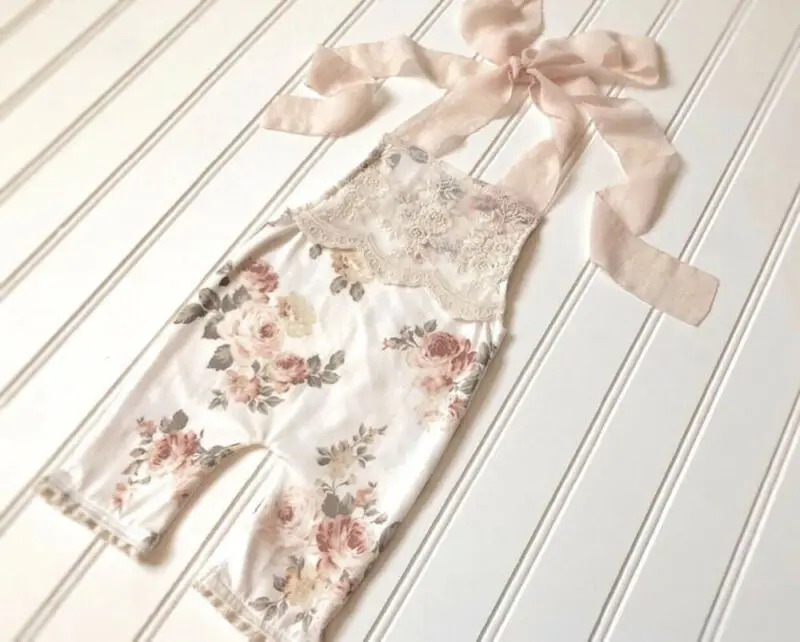 Женский праздничный Детский комбинезон для маленьких девочек летний хлопковый с