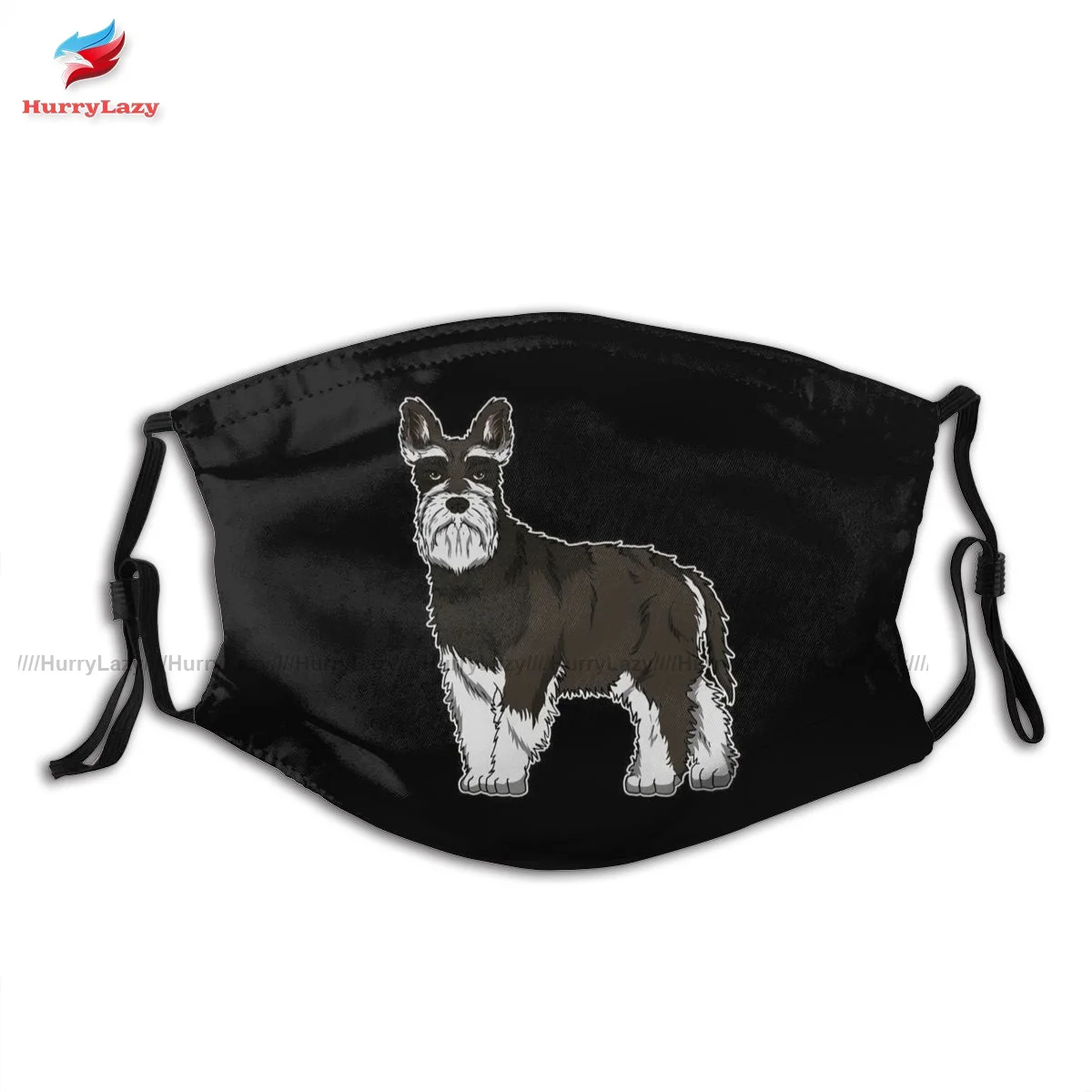 

Schnauzer Face Mask Swag Adjustable Fantasy Adults Cloth Facial Mouth Mask With Filters