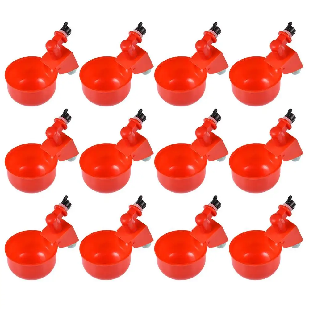 

1/6/12pcs Chicken Drinker Drinking Cups For Chickens Quail Chicken Waterer Bowl Automatic Poultry Coop Feeder Water Drinking Cup