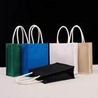 Женская Джутовая сумка, большая многоразовая продуктовая сумка с ручками, сумка для покупок, Пляжная дорожная сумка, органайзер для хранения