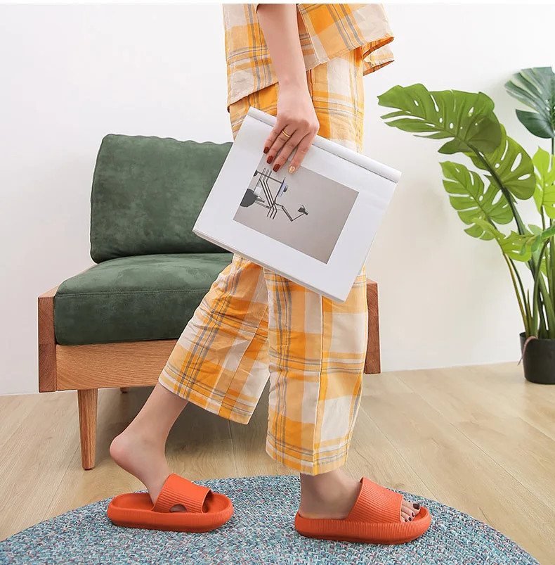 

Summer Slippers Women Men Sandals 2021 Casual Beach Shoes Graffiti Simple Slide Thick Platform EVA Mules Anti-Slip Home Slipper