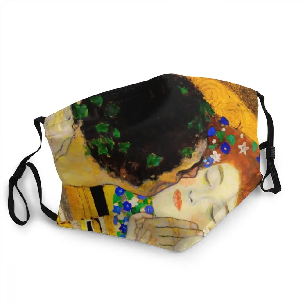 

Маска для лица Gustav Klimt The Kiss, пылезащитный респиратор манга для взрослых, моющийся респиратор, маска для рта