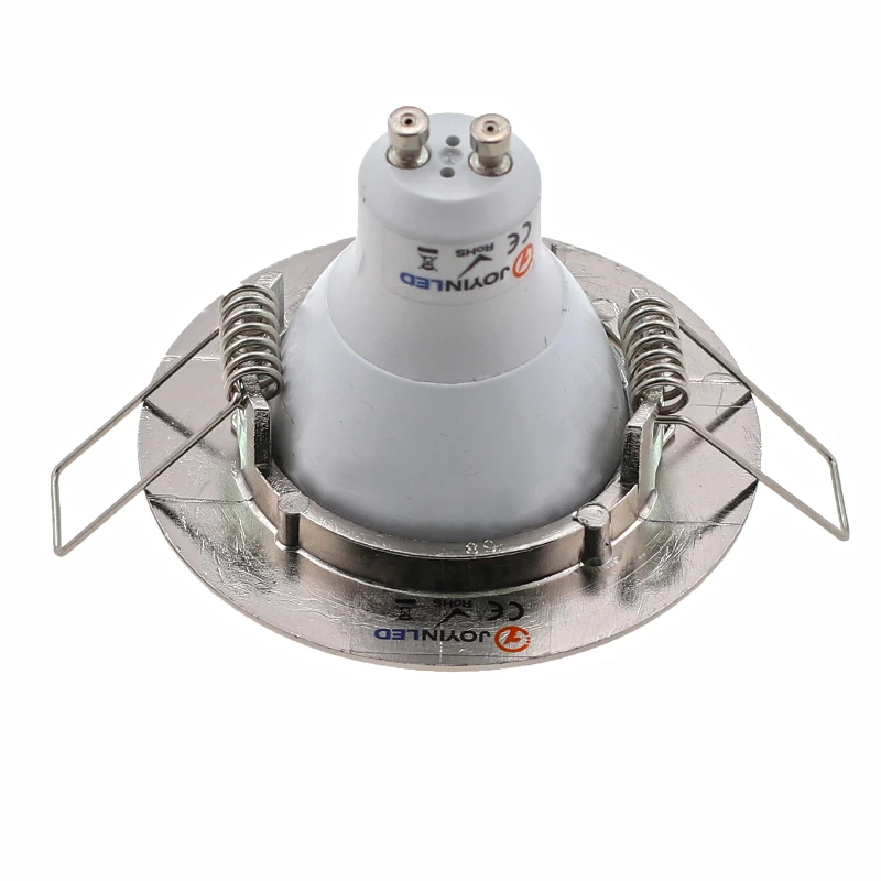 Цинковый сплав круглый мороз белый/сатин никель/черный встроенный