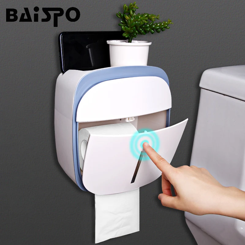 BAISPO держатели для туалетной бумаги для ванной комнаты, водонепроницаемая коробка для салфеток с ящиком для телефона, многофункциональная полка, портативные держатели для бумаги