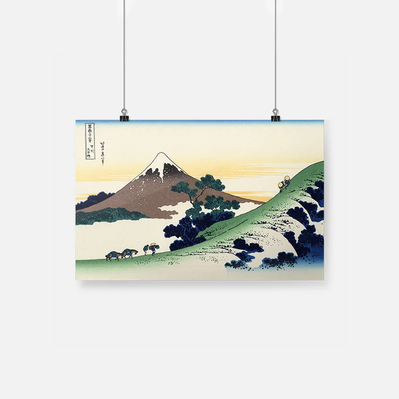 

Japanese Ukiyo-e vintage Style Wooden Frame Canvas Painting Decor Wall Art Home Living Room Framed Decoration Prints Poster