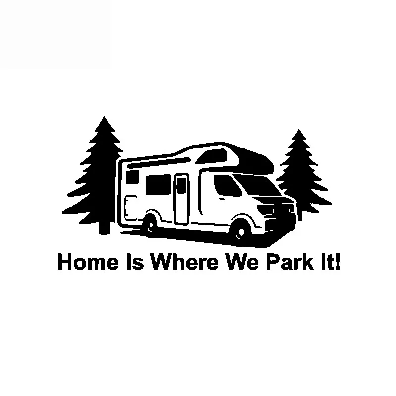 

Водонепроницаемая Автомобильная наклейка Dawasaru Fashion Home Is We Park It, 17 см * 9 см