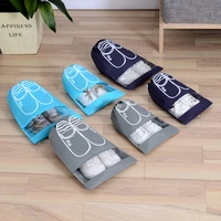 1pcs drawstring shoes storage bag travel storage organizer portable package bags waterproof wardrobe home non woven pouch