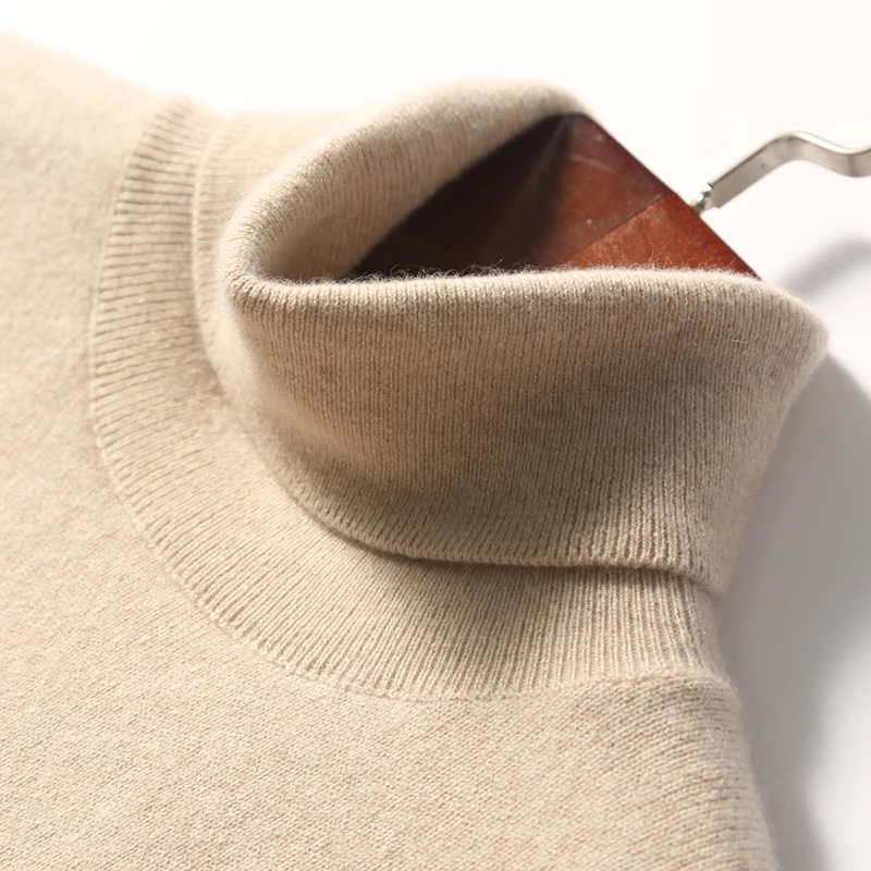 

Кашемировая водолазка для мужчин, однотонный Классический пуловер с высоким воротником и длинным рукавом, повседневная одежда, осень-зима
