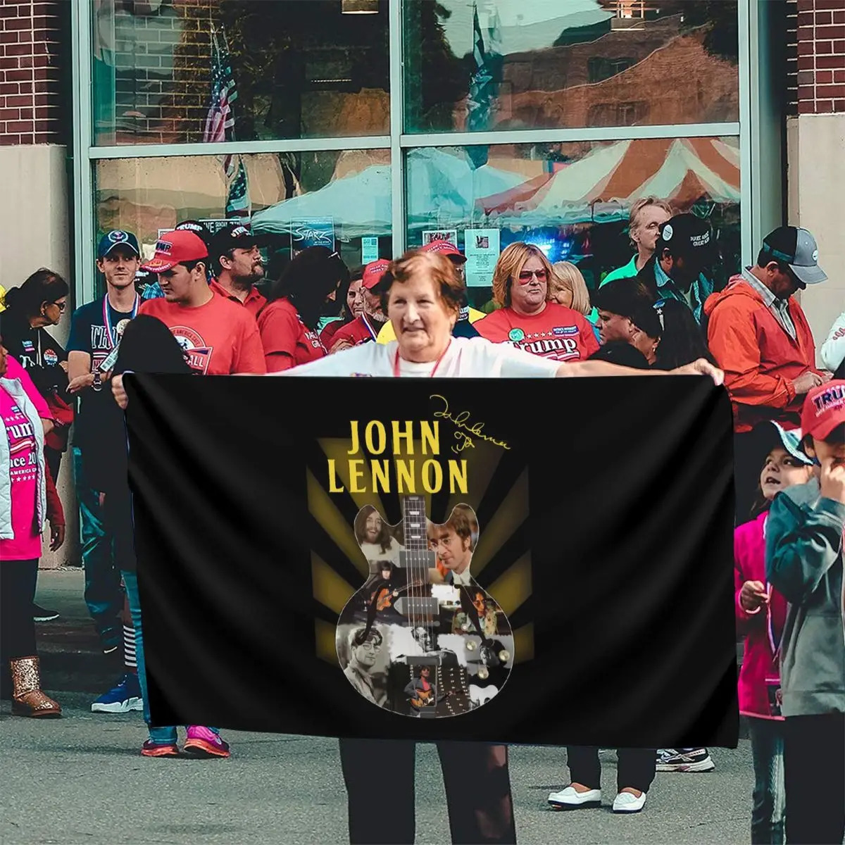 Гитарный флаг Джон гистпер Леннон дышащий креативный красивый свободный