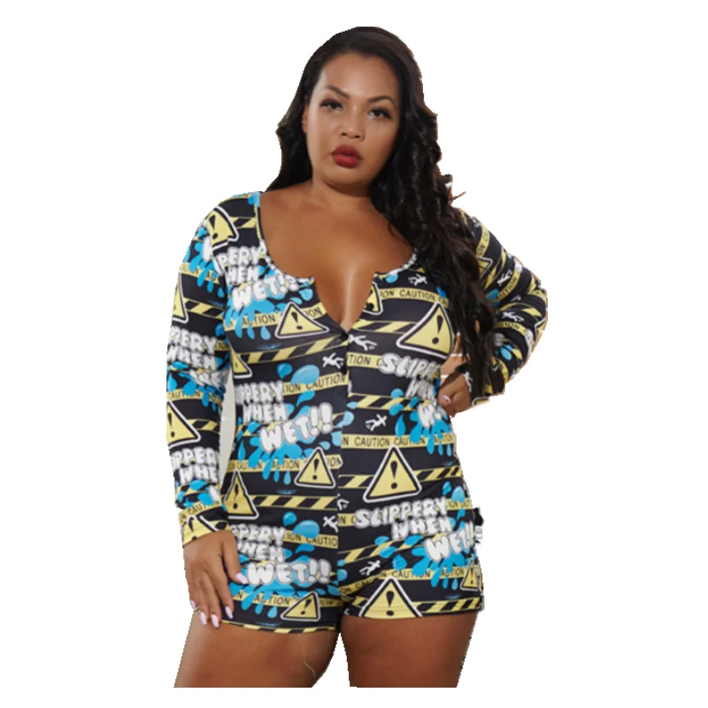 

S-5XL plus size womens summer clothing elegant jumpsuit Letter print skinny sexy short jumpsuit wholesale Dropshipping