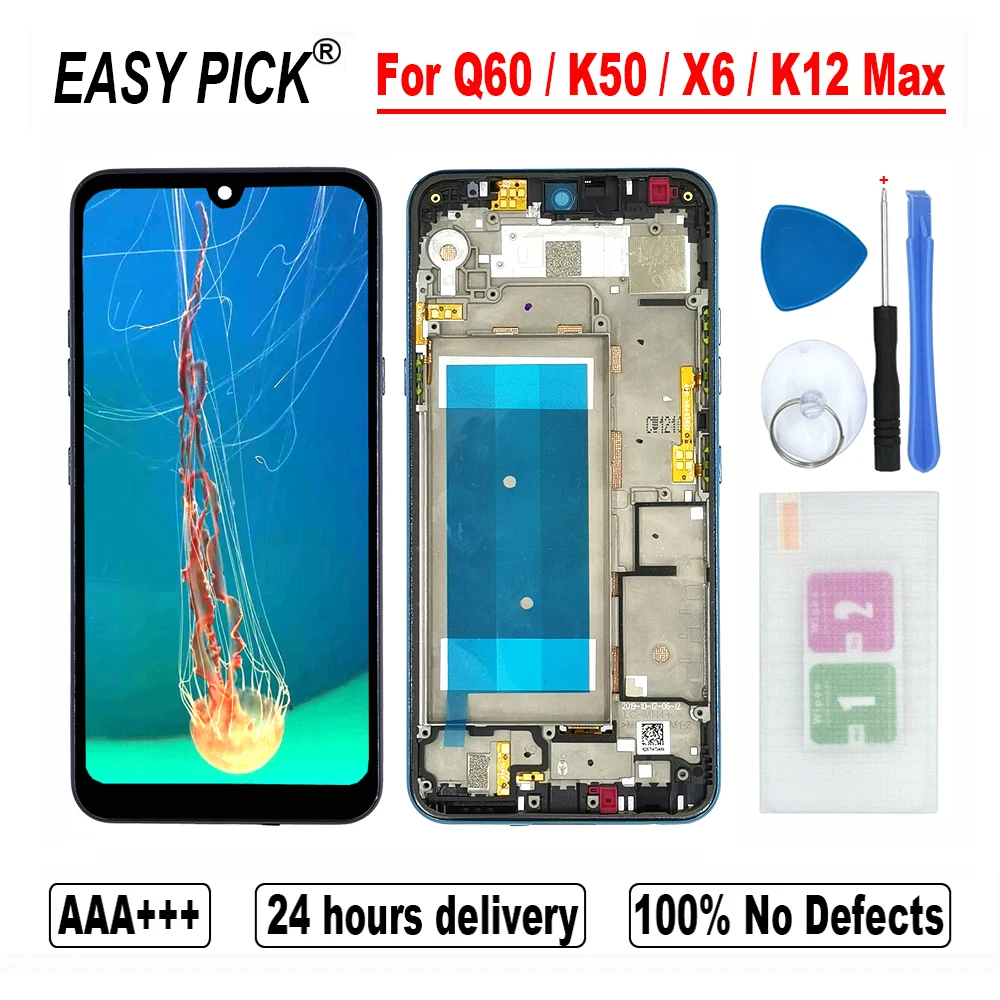 Для LG Q60 2019 X525 X525BAW X525HA X525ZAW K12 Max X520BMW ЖК дисплей сенсорный экран дигитайзер для X6 X625N