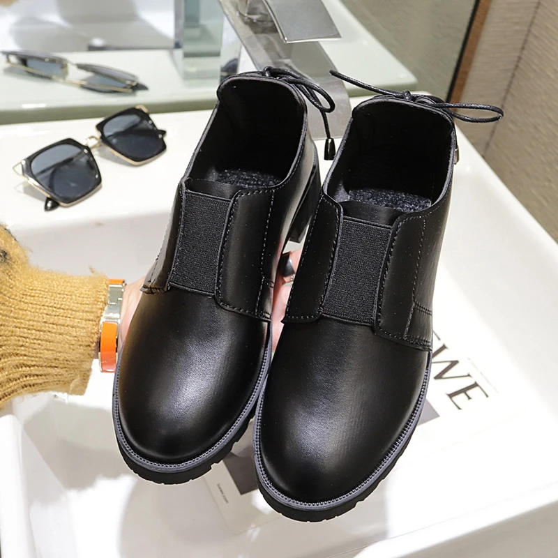 

2020 College style pedal small shoes spring new wild thick-bottom retro chic student flat shoes Zapatillas Mujer W40-94