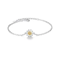 new fashion cute tiny sunflower bracelets simple style thin small golden daisy charm bracelet for korean female best gifts