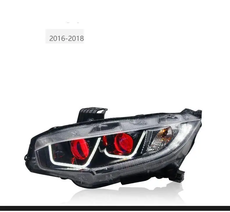 Assessoires Neblineros Led Para авто дневной аксессуар для бега фары передние противотуманные задние фары автомобиля в сборе 16 для Honda Civic